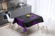 Bonamaison Tafelkleed, Anti-Mold, Sneldrogend, Waterdicht, 100% Polyester Tafellaken, Paars, zwart, 140 x 140 Cm