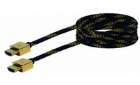Schwaiger 2.5m HDMI m/m HDMI kabel Zwart, Goud