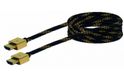 Schwaiger 2.5m HDMI m/m HDMI kabel Zwart, Goud