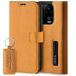 SURAZO Premium Hoes voor mobiele telefoon voor Xiaomi 14 5G, klaphoesje van echt leer, met magneet, kaartenvak, RFID-bescherming, standfunctie, portemonneehoes, camel