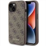 Guess 4G Back Case - Geschikt voor Apple iPhone 15 (6.1") - Bruin