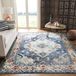 Safavieh Monaco Collectie Boho Tapijt, Laagpolig, Violet en Lichtblauw, 122 x 122 cm