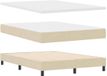 vidaXL Boxspring bed met hoofdeinde Crème 160 x 200 cm Stof