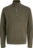 JACK & JONES Jprccmilano Stitch Knit Half Zip Sn Heren