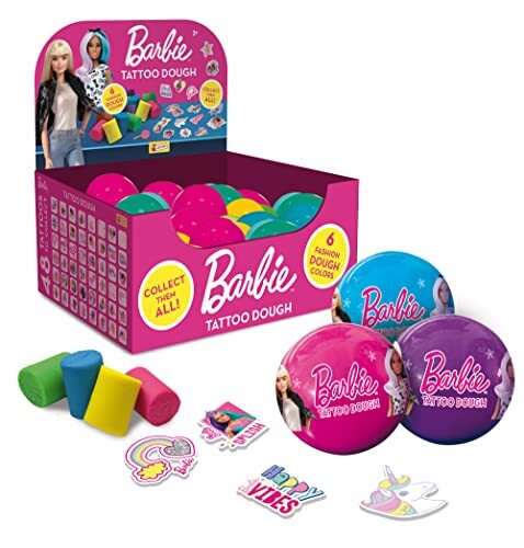 Lisciani - Barbie Tattoo Dough - 100 g klei met een tattoo voor meisjes vanaf 3 jaar