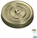 Le Parfait set van 6 schroefdoppen 8,2 cm Goud Metaal