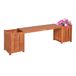 Spetebo Banc en acacia avec jardinière intégrée, 150 x 40 cm