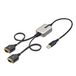 StarTech.com 60cm 2-Port USB naar Seriëel Adapter Kabel - USB-A naar RS232 DB9 Converter