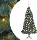 Prolenta Maison Exclusive - Kunstkerstboom met ingebouwde verlichting en set groene kerstballen