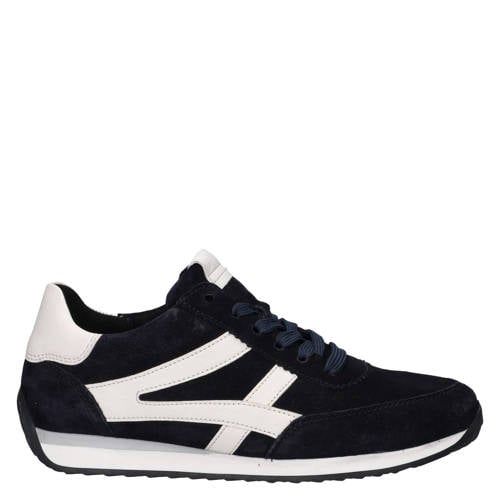 Gabor suède sneakers - donkerblauw/wit