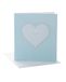 UK Greetings Engagement Card voor hem/haar/vriend - Silver Foil Heart Design, zilver|wit|blauw|grijs, 137mm x 159mm