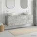 Maison Exclusive - Ensemble de meubles de salle de bain, 3 pièces, couleur gris béton, dimensions 161 x 44,5 x 80 cm
