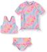 Minoti UV shirt meisjes tie-dye zwemkleding 3-delig - UV-werend