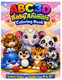 ABC 3D Baby Animals Coloring Book