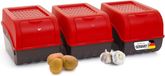 Novaliv 3x middelgrote opbergboxen, 5 litres, rouge