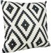 QUVIO Kussensloop met geruit patroon - 45 x 45 cm - Zwart / Beige