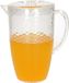 Carafe à bec verseur avec couvercle - plastique - 2 litres de capacité - transparent - bec verseur