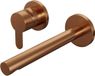 Brauer Copper Edition Inbouw Wastafelmengkraan met Rechte Uitloop en Rozetten Model D2 Koper Geborsteld PVD