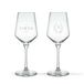 Verre à vin blanc personnalisé - Verre en cristal - 2 pièces