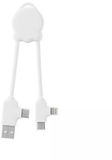Xoopar OctoMini 3-in-1 Laadkabel – USB & USB-C naar USB-C en Lightning – Compacte Multilaadkabel – Wit
