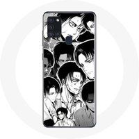 Maniacase Hoesje voor Samsung Galaxy A21S Aanval van de Titanen Manga Levi Ackerman Maniacase