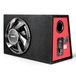VEVOR Caisson de basses actif pour voiture 305 mm, subwoofer amplifié avec amplificateur intégré 245 W RMS, haut-parleur préinstallé, kit de câblage, pour système audio automobile, forme trapézoïdale