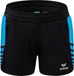 Erima Six Wings Worker Short Kinderen - Curaçao / Zwart | Maat: 164