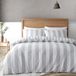 Catherine Lansfield Cove Stripe Omkeerbare Dubbele Dekbedovertrek Set met Kussenslopen Zilvergrijs