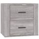 Table de chevet murale 50x36x47 cm gris chêne sonoma