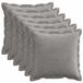 vidaXL Kussensloop 6 stuks Houten Lichtgrijs 35 x 35 cm Corduroy