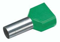 Cimco 187727 Dubbele adereindhulzen 6 mm² Deels geïsoleerd Groen 100 stuk(s)
