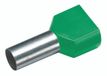 Cimco 187727 Dubbele adereindhulzen 6 mm² Deels geïsoleerd Groen 100 stuk(s)