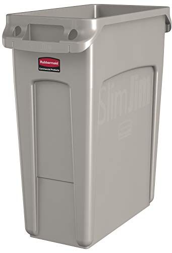 Rubbermaid 1971259 Geventileerde vuilnisbak afvalbak 60 liter beige kunststof 1971259