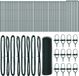 vidaXL Hexagonal Wire Mesh Fence with Ground Anchoring System, 100 x 0.5 m, Green