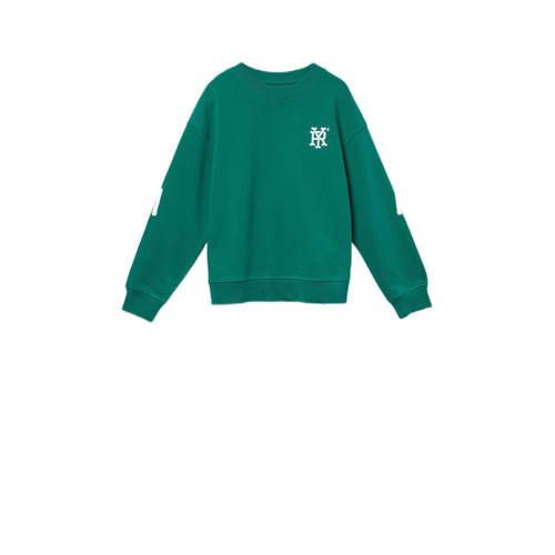 REPLAY trui met printopdruk groen
