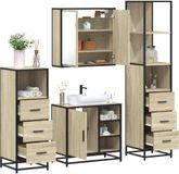 Maison Exclusive - Ensemble de meubles de salle de bain, 4 pièces, placage chêne Sonoma