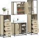 Maison Exclusive - Ensemble de meubles de salle de bain, 4 pièces, placage chêne Sonoma