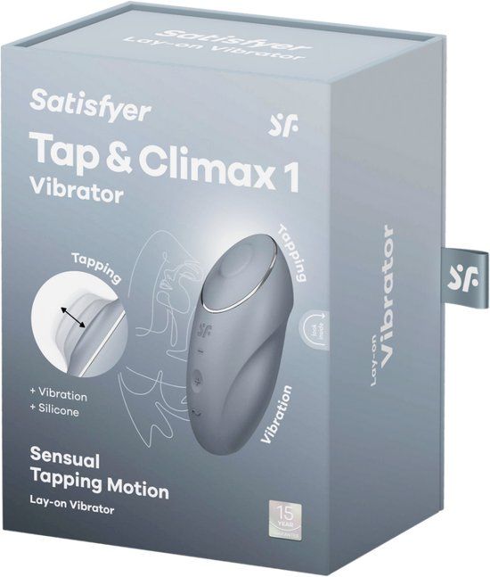 Satisfyer Tap & Climax 1 - Vibrerende Clitoris Vibrator - Lichtblauw