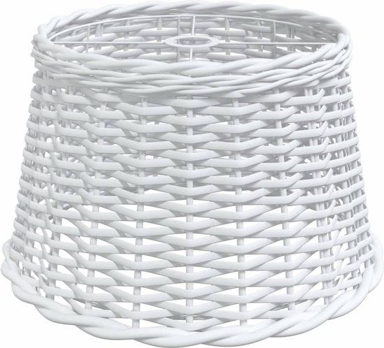 vidaXL Plafondlampenkap Ø45x28 cm wicker wit