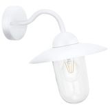 EGLO Wandlamp Milton, binnenwandlamp, slaapkamerlamp, verzinkt staal wit | helder glas, E27 fitting, IP44