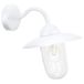 EGLO Wandlamp Milton, binnenwandlamp, slaapkamerlamp, verzinkt staal wit | helder glas, E27 fitting, IP44