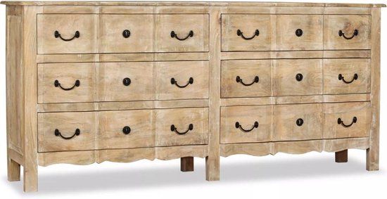 vidaXL Dressoir 200x40x90 cm massief mangohout