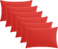 vidaXL Kussensloop 6 stuks Rood 30 x 50 cm Polyester