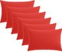vidaXL Kussensloop 6 stuks Rood 30 x 50 cm Polyester