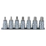 KS Tools 918.1335 1/2" CHROMEplus Bit-dopsleutelset binnenzeskant, kort, 7-dlg, 5-14mm