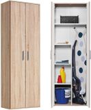 mokebo Opbergkasten Bezemkast 'Der Lange' (60 x 180 cm) multifunctionele Huishoudkast in bruin sonoma eiken hout