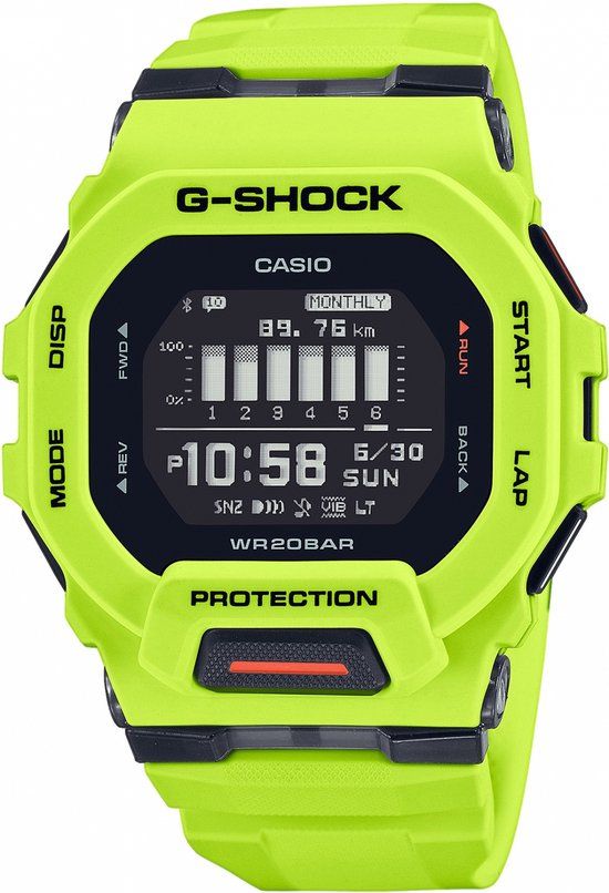 G-Shock Casio G-Shock GBD-200-9ER Herenhorloge 41 mm - Geel