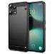 Coque Nothing Phone (3a) Lite en TPU Brossé - Fibre de Carbone - Noire