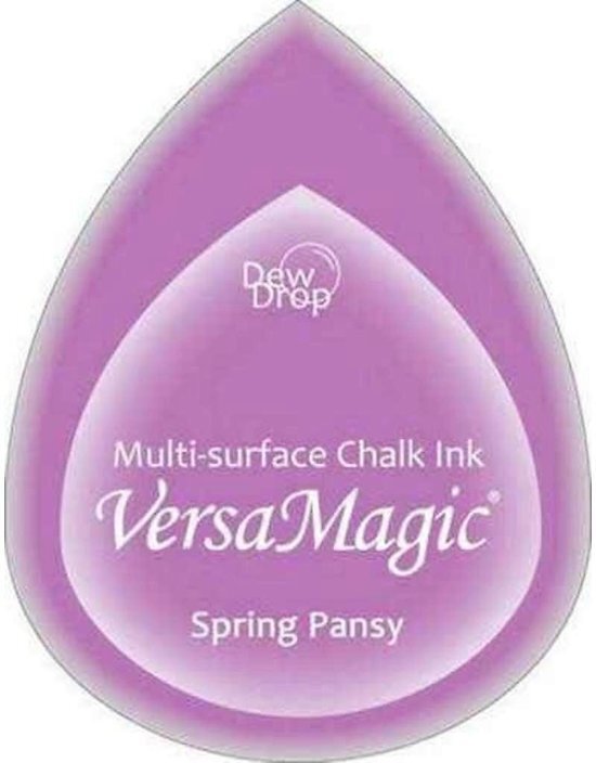 Tsukineko GD35 Versamagic dewdrop inktkussen met krijt pastel spring pansy paars