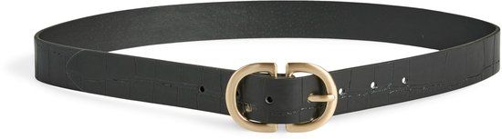 PIECES PCJUVA CROCO JEANS BELT NOOS WB PU Riem Vrouwen Zwart Polyester